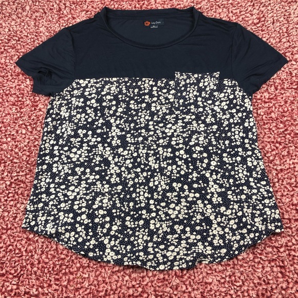 Winnie Indigo Poppy Shirt in Off White/Blue main image 0